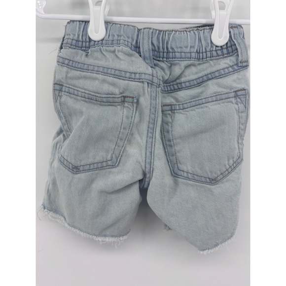 GAP Denim Toddler Boys Light Wash Frayed Hem Elastic Waist Shorts 4‎ Years - Picture 2 of 4